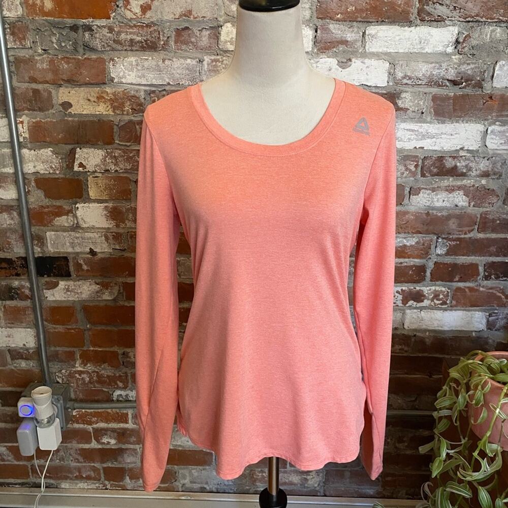 Reebok Women's Pink Long Sleeve Workout Top Size S